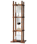 Dope Slow Drip Cold Brew Coffee Tower With Adjustable Dripper And Spacious 3000Ml Glass Jug Built For Big Batch Smooth Chilling And Casual Weekend Hanging Out Anywhere, featuring wooden stand and heavy-duty glass components.