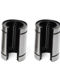 High Precision 20mm Linear Motion Ball Bearing for 3D Printers and CNC Routers, Slick Guide Upgrade With Low Friction, Easy Install, Built To Last Steel Construction for Precise Axis Movement, shown as two bearings