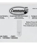 Command box depicting Damage Free Picture Hanging Strips Medium 12 Lb Capacity 132 Pairs with easy removal instructions.