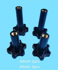Black M10 Plastic Screw Nuts And Spacers For Soft Serve Ice Cream Machines, 64mm and 84mm nylon fasteners in a set.