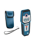 Straight Shooter Stud Finder And Wall Scanner That Skips The Guesswork On Wood Copper Steel And Live Wires In Drywall With One Touch Auto Calibration For Professional Tradesmen And Weekend Warriors in blue with protective case