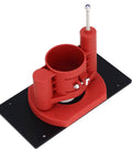 Router Lift Base Kit Slick Flip Tray Insert Plate Polished Abs Body Stainless Steel Spindle showing red base design.
