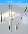 20 Inch Spiked Roller Kit With Adjustable Handle, shown extending from 23.6 to 51.2 inches for easy use on floors.