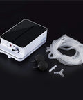 Solar Powered Pond Aerator Pump Kit With Dual Charging Options Oxygenator displayed with tubing and diffusers
