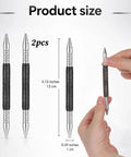 Pro Quality Two Piece Nail Setter Kit Featuring Dual End Spring Loaded Center Punch Tools tough as nails construction size comparison in hand