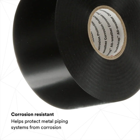 Vinyl Corrosion Protection Tape 50 Unprinted 2 In X 100 Ft Black Roll Premium Grade 10 Mil Thick High Tack All Weather RoHS Compliant