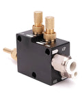 Heavy Duty Acid Resistant Coolant Sprayer With Adjustable Nozzle And Slick Mist Setup for drill presses, featuring brass knobs.