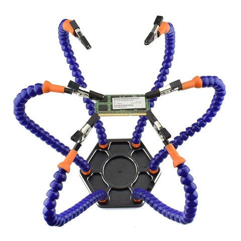 Six Flexible Arm Soldering Clamp Handy Third Hand Tool With Adjustable Helping Hands for PCB Soldering