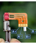 Tough As Nails 8Mm Travel Planetary Gear Stepper Linear Actuator connector with labeled terminals A+, A-, B-, B+.