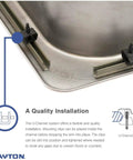 Dayton 25 By 22 Inch Single Bowl Drop-In Stainless Steel Kitchen Sink corner with U-Channel installation detail