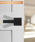 Pack Of 2 Black Dummy Door Levers For Closets And French Doors Square NonTurning Pull Handles Surface Mounted Easy Install SingleSide Operation Matte Finish Durable Build For Interior Doors black lever on white interior door