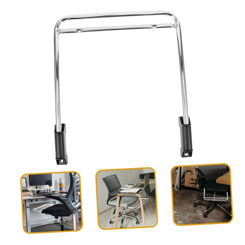 Robust Stainless Steel Retractable Office Chair Footrest Smooth Flip Down Leg Rest support for ergonomic desk setup.