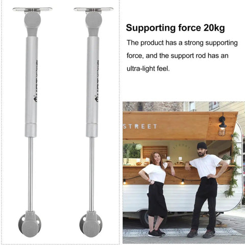 2 Pack Gas Spring Lid Support Hinges For Cabinets And Boxes No Slam Soft Close with strong supporting force of 20kg.