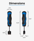 Heavy Duty 110 Punch Down Tool For Four Pair Network Cables And Wiring Blocks With Comfortable Anti Slip Grip dimensions shown.