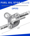 Set Of Two Premium Inline Fuel Shut Off Valve One Quarter Inch Thread Gas Petcock Switch For Dirt Bike Scooter Atv, 2.16 inches long, zinc alloy.