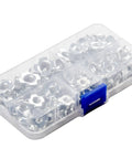 90 Piece Four Prong Tee Nuts Set Zinc Plated Steel Blind Captive Nuts assortment in plastic box