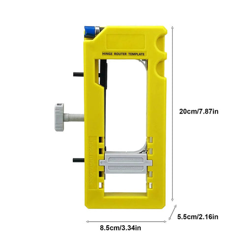Mortise Jig Kit With Non Slip Silicone Guide And Integrated Door Hinge Mortiser For Three To Five Inch Hinges Pro Grade Router Tool For Stable Door Installations With One Quarter To Five Eighths Inch Adjustable Thickness Fits Round And Square Corner