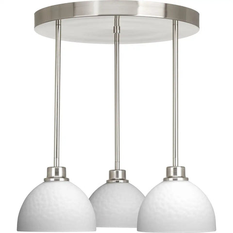 Traditional Casual Canopy Pendant Accessory In Brushed Nickel Finish For Ceiling Lights, Easy Install, Three-Light Design