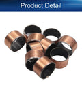 Heavy Hitter Sleeve Bearings, 15mm Bore 17mm OD 10mm Length, Tough Build Oilless Bronze Bushings shown in a 10 pack.