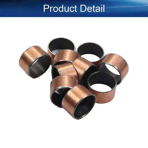 Heavy Hitter Sleeve Bearings, 15mm Bore 17mm OD 10mm Length, Tough Build Oilless Bronze Bushings shown in a 10 pack.