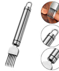 2-piece stainless steel scallion cutter with five-blade head; handheld vegetable chopper