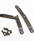 Bronze Lid Support Hinges Set With Mounting Screws Left And Right Folding Lift Up Stay Hinges for furniture and wooden boxes