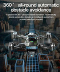 Dope 4K EIS Drone With Ultra Sharp 4K Camera For Adults flying above city with obstacle avoidance active