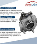 Rear Wheel Hub And Bearing Assembly With ABS For Nissan Altima 2002-2006, Maxima 2004-2008, And Quest 2004-2009, 5 Lug