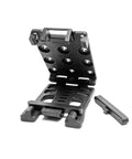 Tough As Nails USA Made Belt Clip Attachment For Concealed Carry Holsters Magazine Pouches And Tactical Knife Sheaths Equipped With Dual Locking Plus Full Hardware Kit, showing black glass-filled nylon clip, open for use.