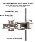 Built Tough Heavy Duty Sliding Door Hinge For Cabinets And Wardrobes, Durable Furniture Hardware With Smooth Sliding Movement, High Load Bearing, Stable Connection, Easy mounting, Ideal For Frequent Use, metal 3-way adjustable hinge