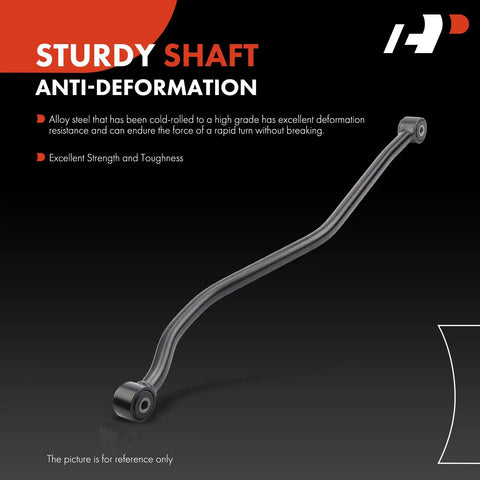 Rear Suspension Track Bar Panhard Rod for Jeep ZJ Grand Cherokee 1993 1998 and Grand Wagoneer 1993, Heavy Duty Steel, Powder Coat Finish, No Grease Fittings, Prepped for Easy Install, Direct Replacement Part; bent steel shaft with bushings