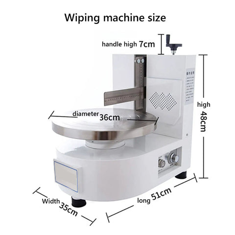 Smooth Operator Automatic Cake Cream Smoothing Machine With Button Press Controls And Custom Thickness Adjustments For Show Stopping Frosting Finishes Lightweight Pink Tool showing size specifications and design details.