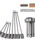 Brushed Nickel Sputnik Semi Flush Mount Ceiling Light Fixture With Eight Arms Gives Off A Sweet Layered Glow parts and connectors