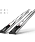 Soft Close Drawer Slides Set 10 Pairs 22 Inch Heavy Duty Full Extension Side Mount Ball Bearing Glides For Kitchen Cabinets And Drawers 100 Pound Load Capacity Pro Grade Quiet Smooth Close, 22in steel slides with screws