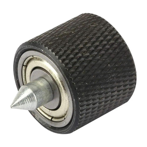 Heavy Duty 12 Mm Carbide Tipped Live Center For Mini Wood Lathe With Rock Solid Steel Rotation Cone, side view showing detailed design and precision.
