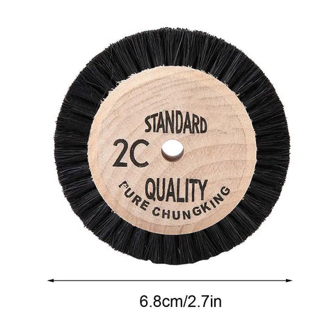 Built Like a Tank Heavy Duty Jewelry Polishing Buffing Wheel With Durable Bristle Hair Brush, 6.8cm, ideal for bench grinders.