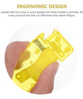 12 Piece Universal Needle Threader Kit For Sewing Projects, Easy Quick Threading For Hand And Machine Needles, Pro Grade Versatile Thread Compatibility, Durable PP Material, DIY Sewing Tool Set For Crafting, yellow PP needle threader in hand