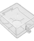 Lockable Button Protective Cover For Power Switches, clear plastic safety guard with lock tab for wall switches
