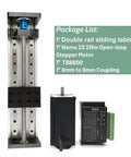 Kickstart Your Cnc Workflow With This Heavy Duty SFU1605 Ballscrew Linear Rail And Stepper Motor Kit Delivering A Slick Silent Ride For Nitty Gritty Engraving Jobs, featuring Nema 23 stepper motor and sliding rail.