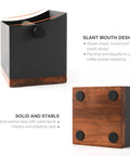 2.5L Large Espresso Knock Box With Shock Absorbent Silicone Knock Bar Metal And Walnut Wood Coffee Grounds Container