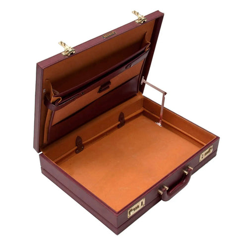 Open suitcase with visible Two Pack Lid Support Hinge With 180 Degree Rotatable Design, 201 Stainless Steel Lid Stay Hinges For Boxes, Cases And Cabinets, Durable Heavy Duty Cabinet Hardware With Mounting Screws Included, installed.