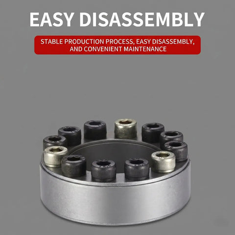 Keyless Expansion Locking Assembly For Shaft Hub Connection No Fuss Heavy Duty 45 Carbon Steel Power Transmission Component