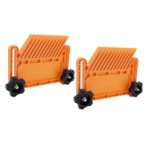 Rock Solid Universal Featherboard To Lock Tight On Table Saws And Router Tables, orange ABS nylon, heavy duty, two pieces