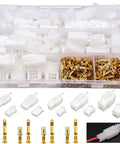 Automotive Electrical Wire Connector Kit 432 Pcs 2.8mm Assortment with male female sockets, pin headers, crimp terminals in box