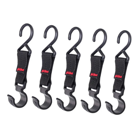 Five Piece Large Outdoor Camping Hook Set, S Shaped Movable Strap Hooks for Quick Hanging, Camping Storage Organizer for Hiking