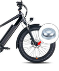 10 Pack Front And Rear Wheel Bearing Hub Cups For Straight Pull Universal Mountain Road Bike 26mm Inner 29.2mm Outer 11.8mm Height Silver Durable Lightweight Alloy Easy To Install Corrosion Resistant shown with bicycle wheel.
