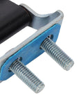 Close-up of Rock Solid Tailgate Hinge Replacement Pair High Strength Steel showing mounting bolts and pivot pin design.