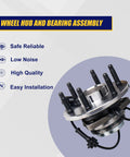 2Pack Front Wheel Hub And Bearing Assembly For Chevy Silverado Express Tahoe Avalanche Suburban Cadillac Escalade GMC Savana Yukon XL Sierra 6 Lug 2WD With ABS