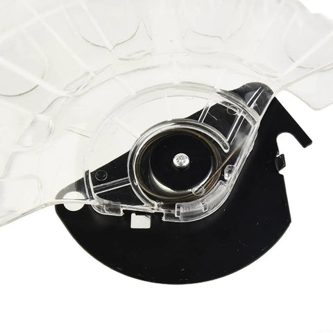 Heavy Duty Miter Saw Blade Guard Replacement for LS1040 Electric Miter Saw, clear plastic and metal construction close-up