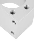 Corner view of Rugged Aluminum Ball Screw Nut Housing Seat Mount Bracket For SFU2005 SFU2010 CNC Projects Sleek Dope Polished Finish